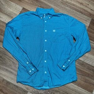 Cinch Western Long Sleeve Western Shirt Boys Size 14 XL Cowboy Rodeo Embroidered